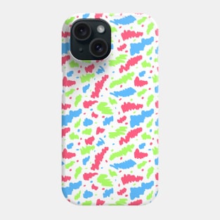 Colorful scribble pattern painted with marker on white background Phone Case