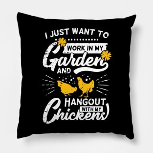 Backyard Chicken Farming Farm Farmer Gift Pillow