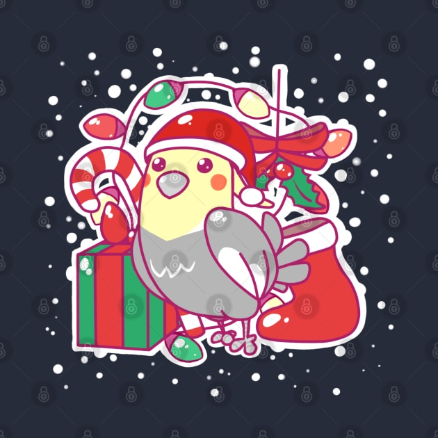 Christmas Cockatiel by Shemii