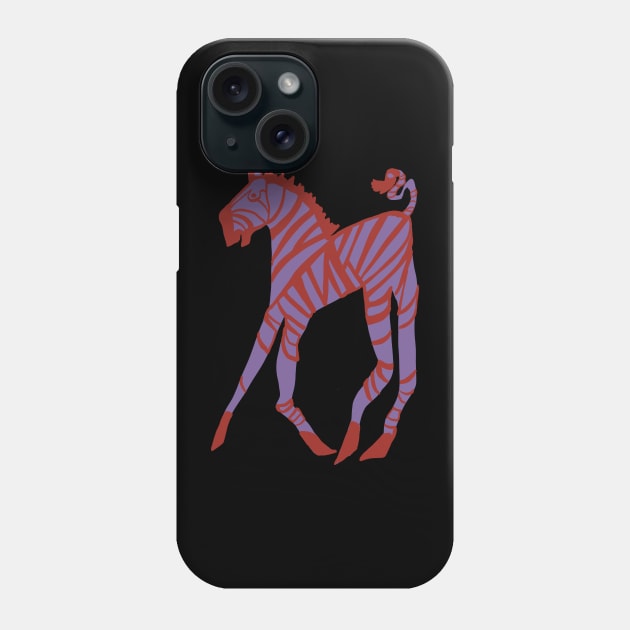 Purple and red zebra Phone Case by Shadoodles