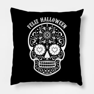 Feliz Halloween - sugar skull Pillow