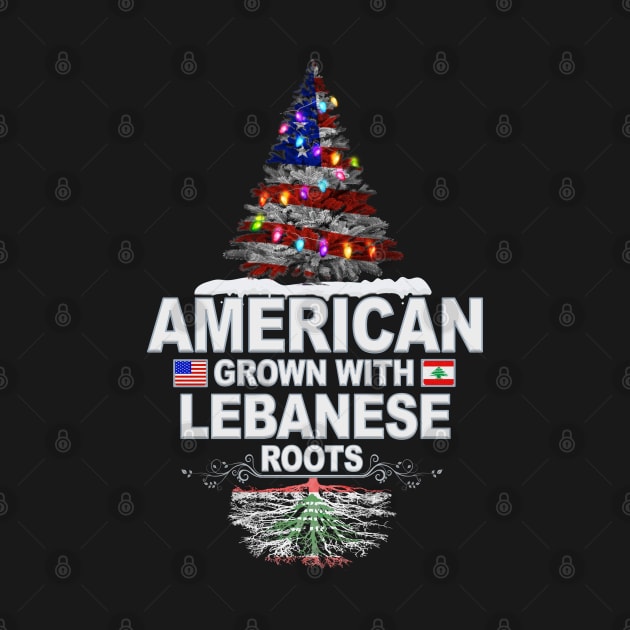 Christmas Tree  American Grown With Lebanese Roots - Gift for Lebanese From Lebanon by Country Flags