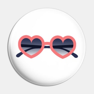 Pink Summer Heart Shades Pin