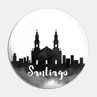 Santiago watercolor Pin