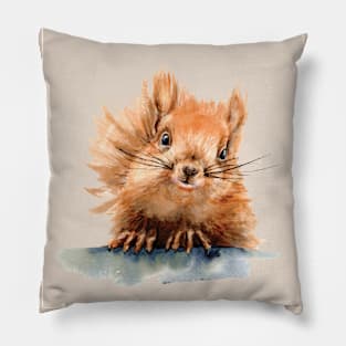 Watercolor squirrel Pillow