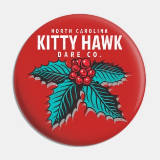 Kitty Hawk, NC Christmas Vacationing Holiday Holly Pin