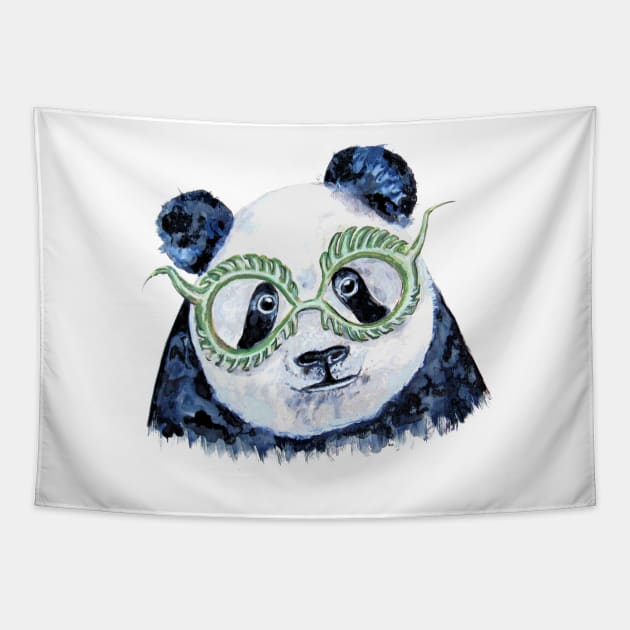 Green Panda Tapestry by msmart