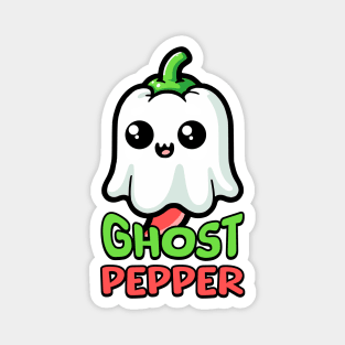 Ghost Pepper! Cute Spooky Hot Pepper Pun Magnet