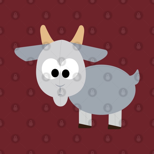 Adorable Gray Goat by Hedgie Designs