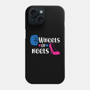 wheels or Heels Gender Reveal Shirt - Baby Announcement Gifts Phone Case