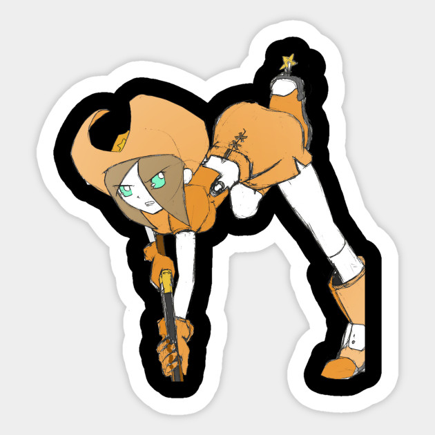Cowgirl Anime Sticker Teepublic