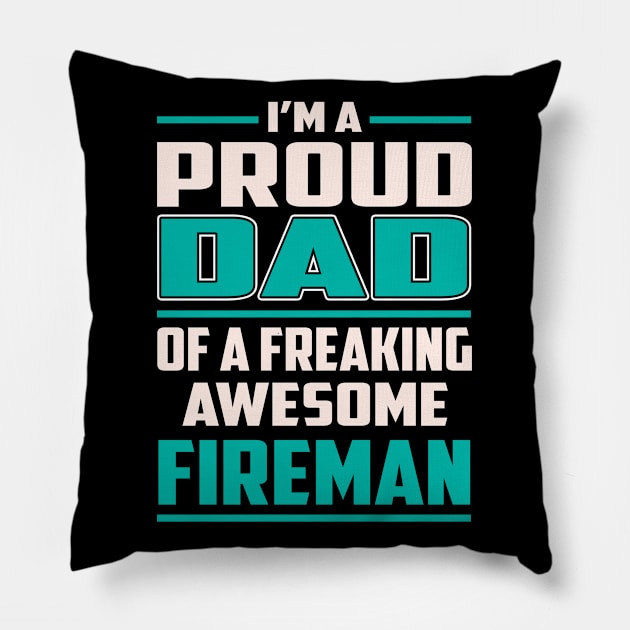 Proud DAD Fireman Pillow by Rento