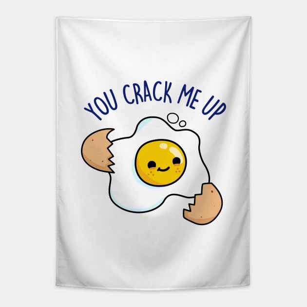 You Crack Me Up Cute Egg Pun. Tapestry by punnybone