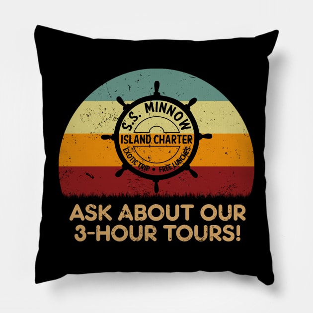 Retro Sunset - Gilligan Island Pillow by GoodIdeaTees