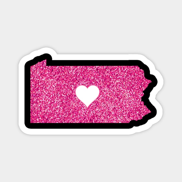 Pink Pennsylvania Magnet by lolosenese