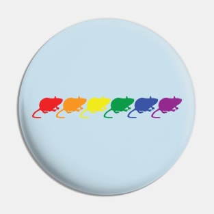 Rat Pride Rainbow Pin