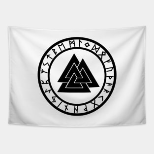 Valknut II /// Rune Circle Tapestry