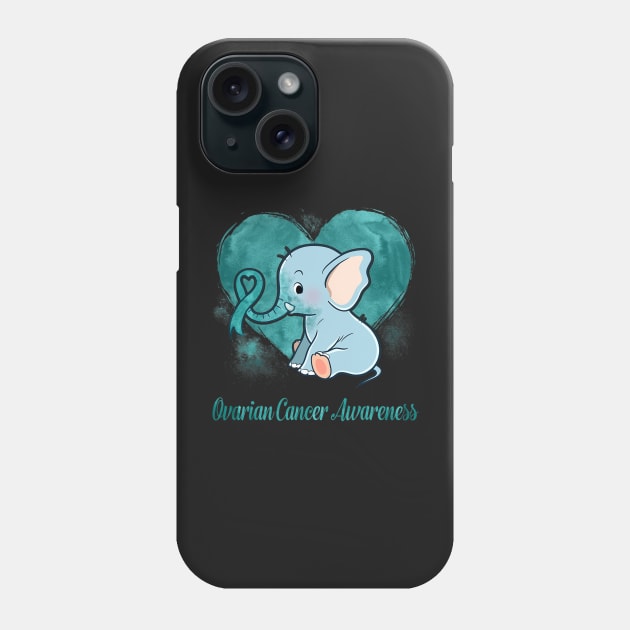 Ovarian Cancer Awareness Elephant Lovers Phone Case by ShariLambert