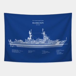 Hamilton whec-715 United States Coast Guard Cutter - ABDpng Tapestry