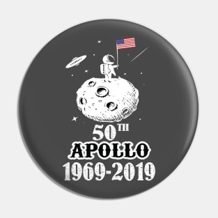 Apollo 11 50th Anniversary TShirt, Apollo 11 Moon Landing 50th Anniversary Pin