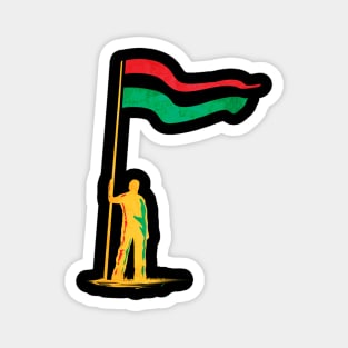 Human Waving With African Flag Freedom Day Juneteenth Magnet