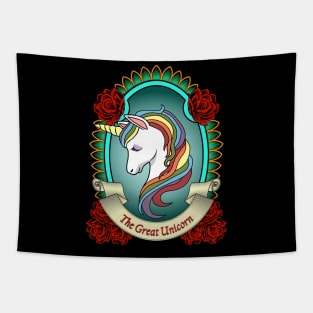 Vintage colorful unicorn Tapestry