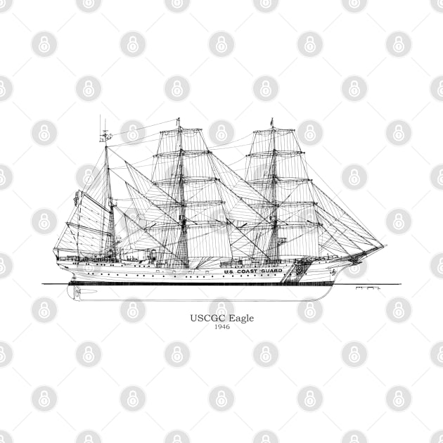 United States Coast Guard Cutter Eagle wix-327 - S by SPJE Illustration Photography