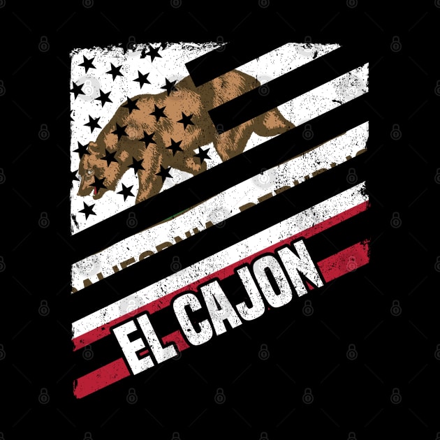 El Cajon California CA Group City Silhouette Flag by jkshirts