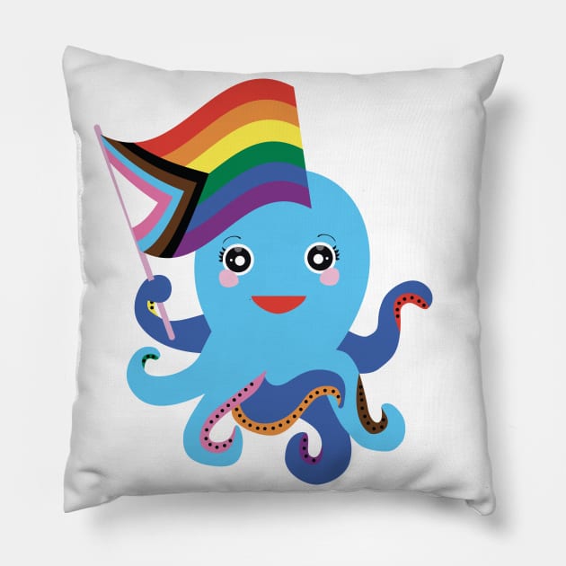 Pride Octopus Pillow by Edofest