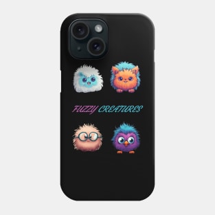Fuzzy Monsters T-Shirt,  Cute creatures Design with Unique Layout Phone Case
