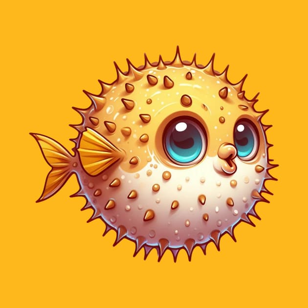 Cute Puffer Fish by Dmytro