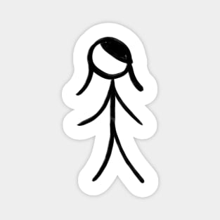 Stick figure hand drawn in a simple design Magnet