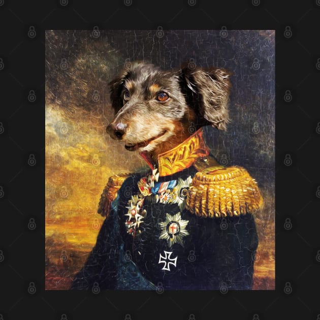 Walter Portrait (Retro Dog Military Painting) by UselessRob