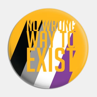 Asexual Pride No Wrong Way to Exist Pin