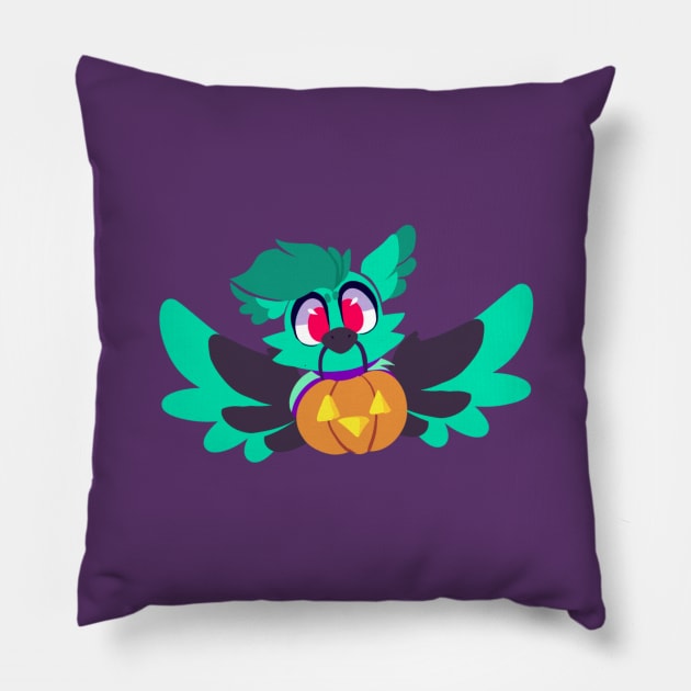 Trick or Tweet (Textless) Pillow by Baja Gryphon