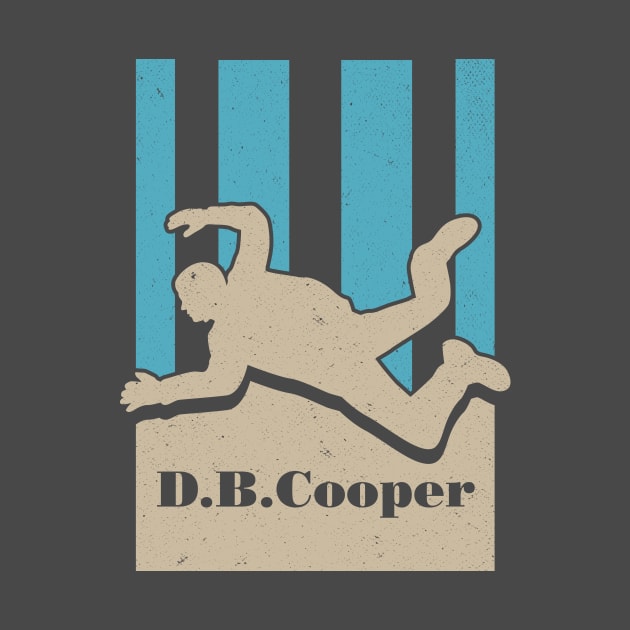 D.B. Cooper cool sixties urban legend design by Keleonie