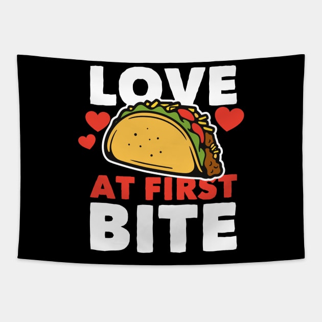 Love at First Bite // Taco Lover Tapestry by SLAG_Creative