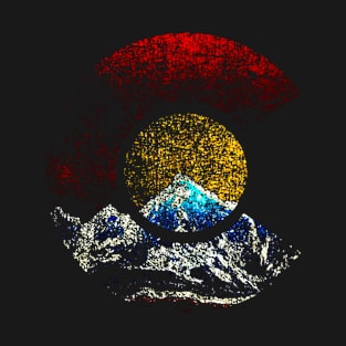 Colorado Shirt with Flag Themed Mountain T-Shirt