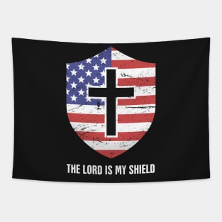 The Lord Is My Shield | Proud American Christian Tapestry