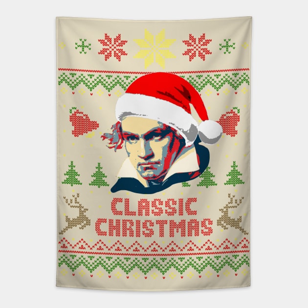 Beethoven Classic Christmas Tapestry by Nerd_art