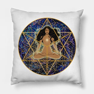 Merkabah Flower of Life Mandala Pillow