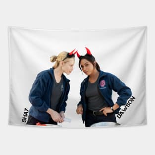 CHICAGO FIRE - SHAY & DAWSON - LAUREN GERMAN - MONICA RAYMUND Tapestry