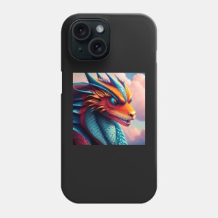 Orange and Blue Mystic Fox Dragon Phone Case