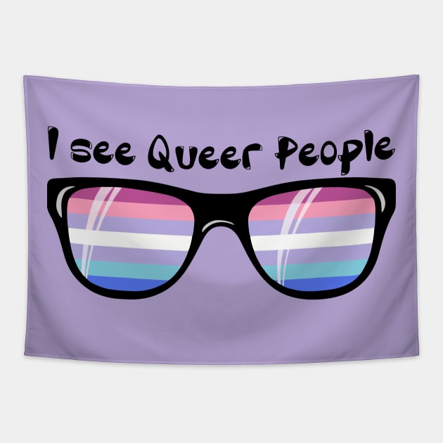 Bigender Sunglasses - Queer People Tapestry by Blood Moon Design