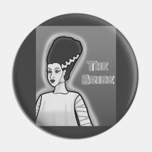 The Bride (Black and White) Pin