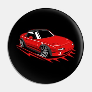 Red miata classic Pin