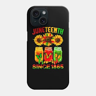 Juneteenth Free Ish Since 1865 With Sunflowers Black History Phone Case