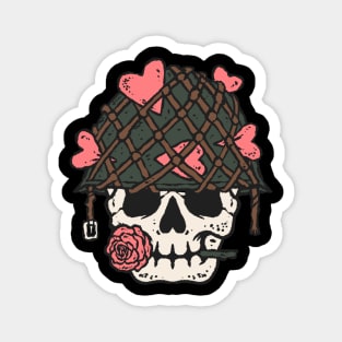 love soldier skull Magnet