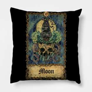 Moon. Eternal Bones Tarot (Colorful) design. Pillow