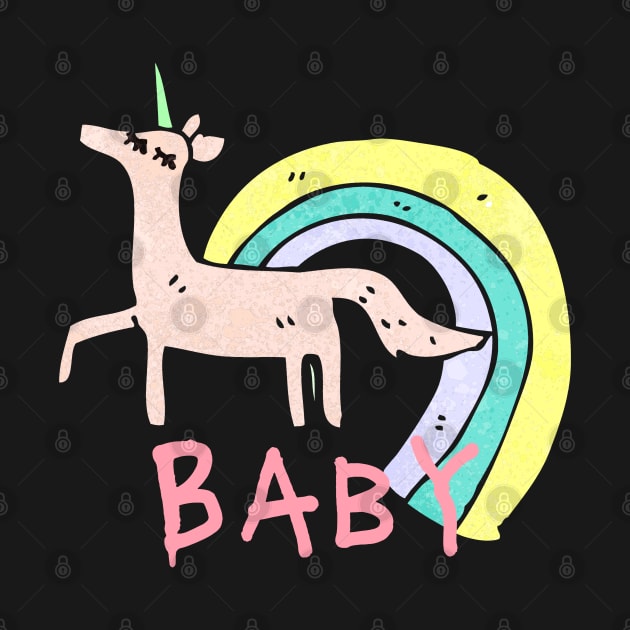 Rainbow Baby Unicorn by Mplanet